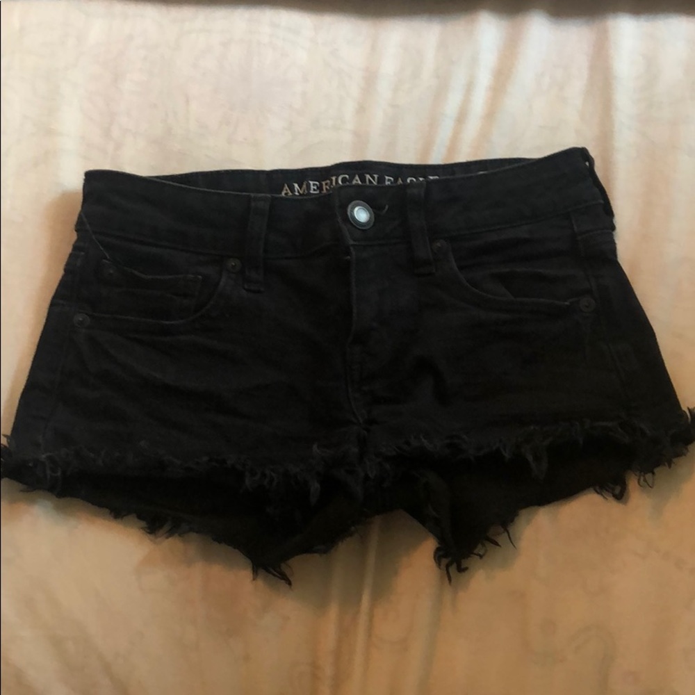 American Eagle Black Denim Shorts